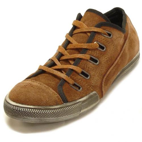 Fiesso  Brown Genuine Leather Casual Sneakers FI2108